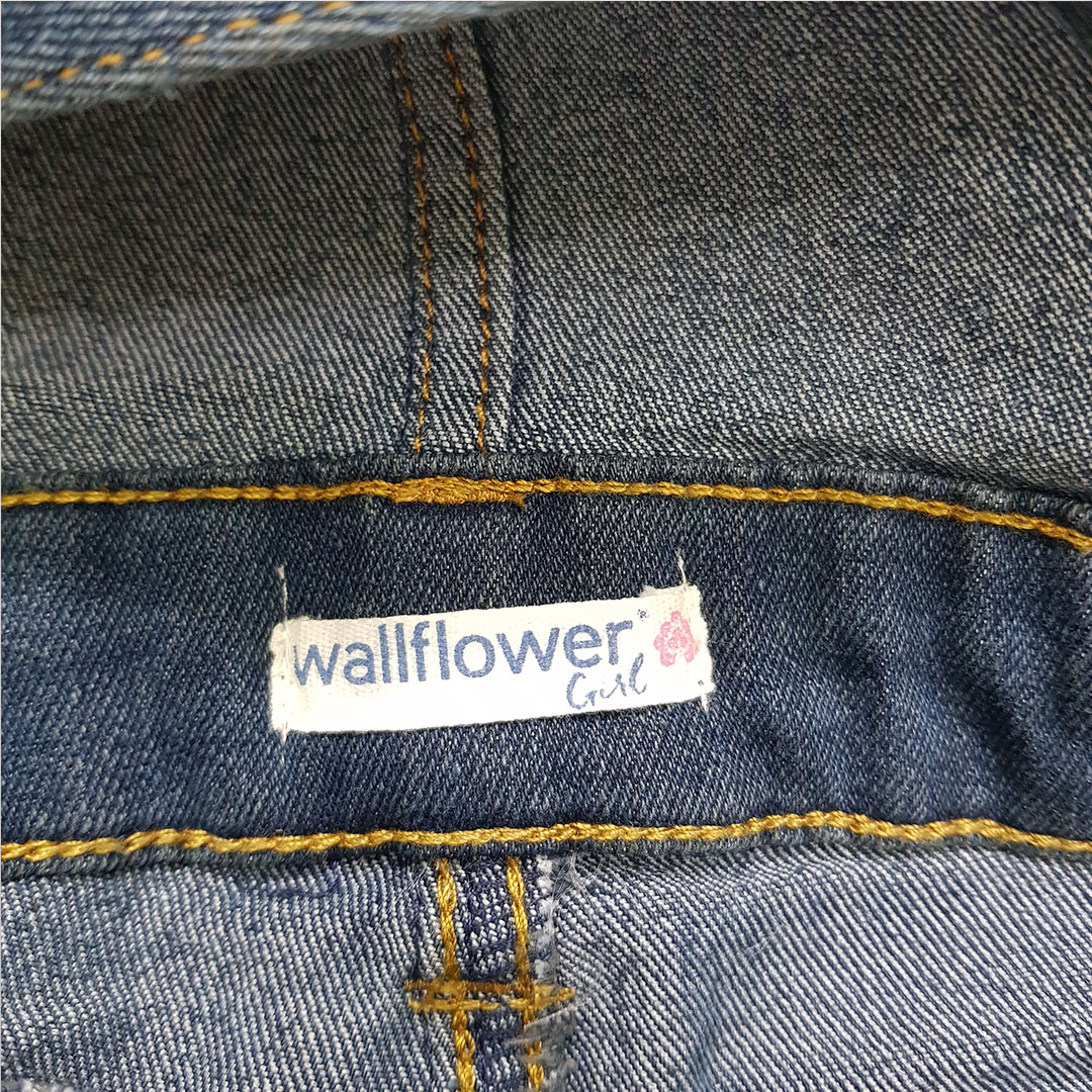 پیشبندار جینز دخترانه 28606 سایز 7 تا 16 سال مارک WALLFLOWER