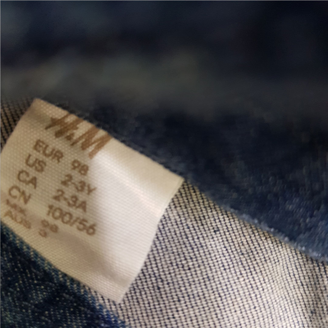 پیشبندار جینز دخترانه 28526 سایز 3 ماه تا 4 سال مارک H&M