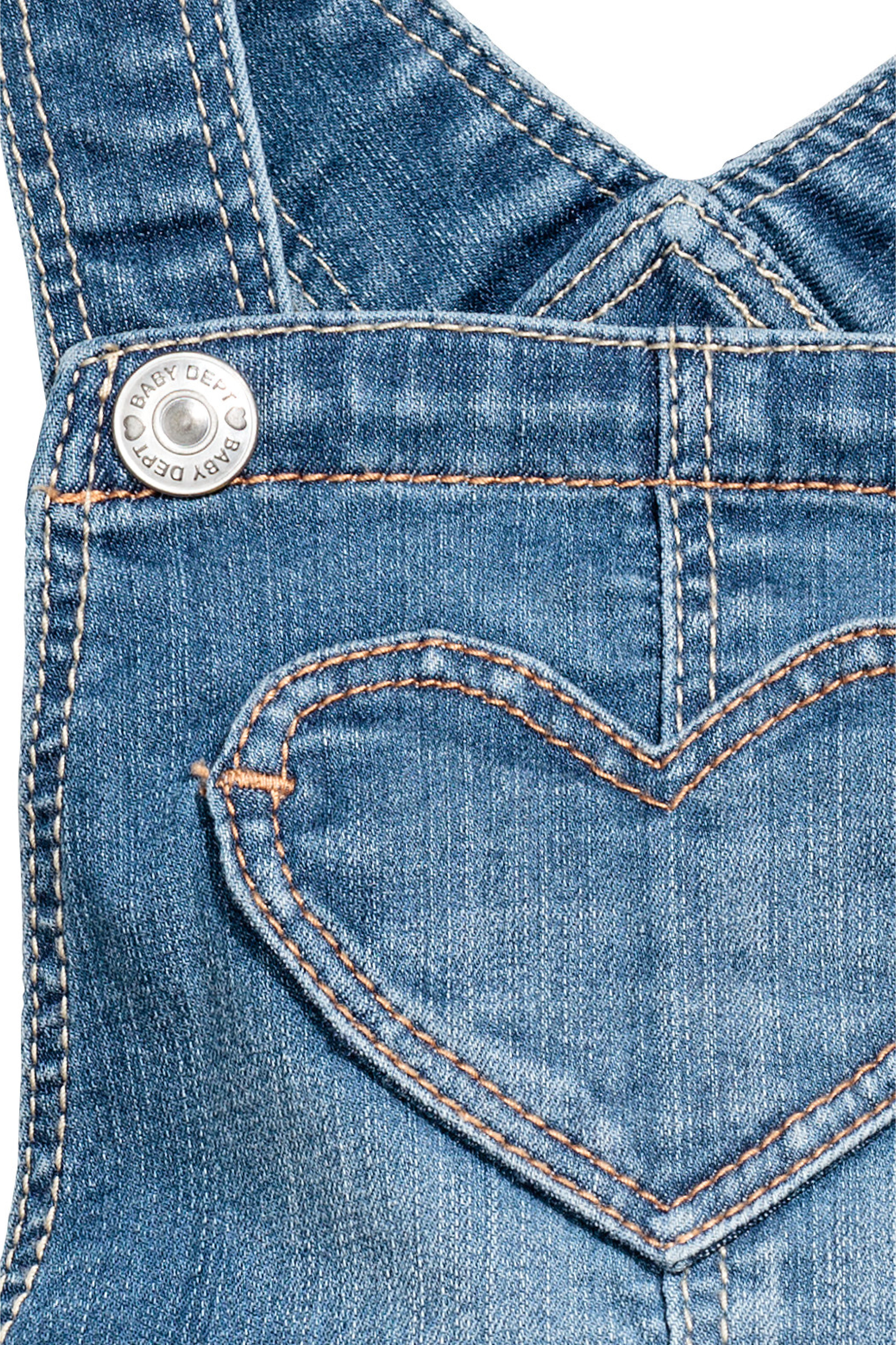 پیشبندار جینز دخترانه 28526 سایز 3 ماه تا 4 سال مارک H&M