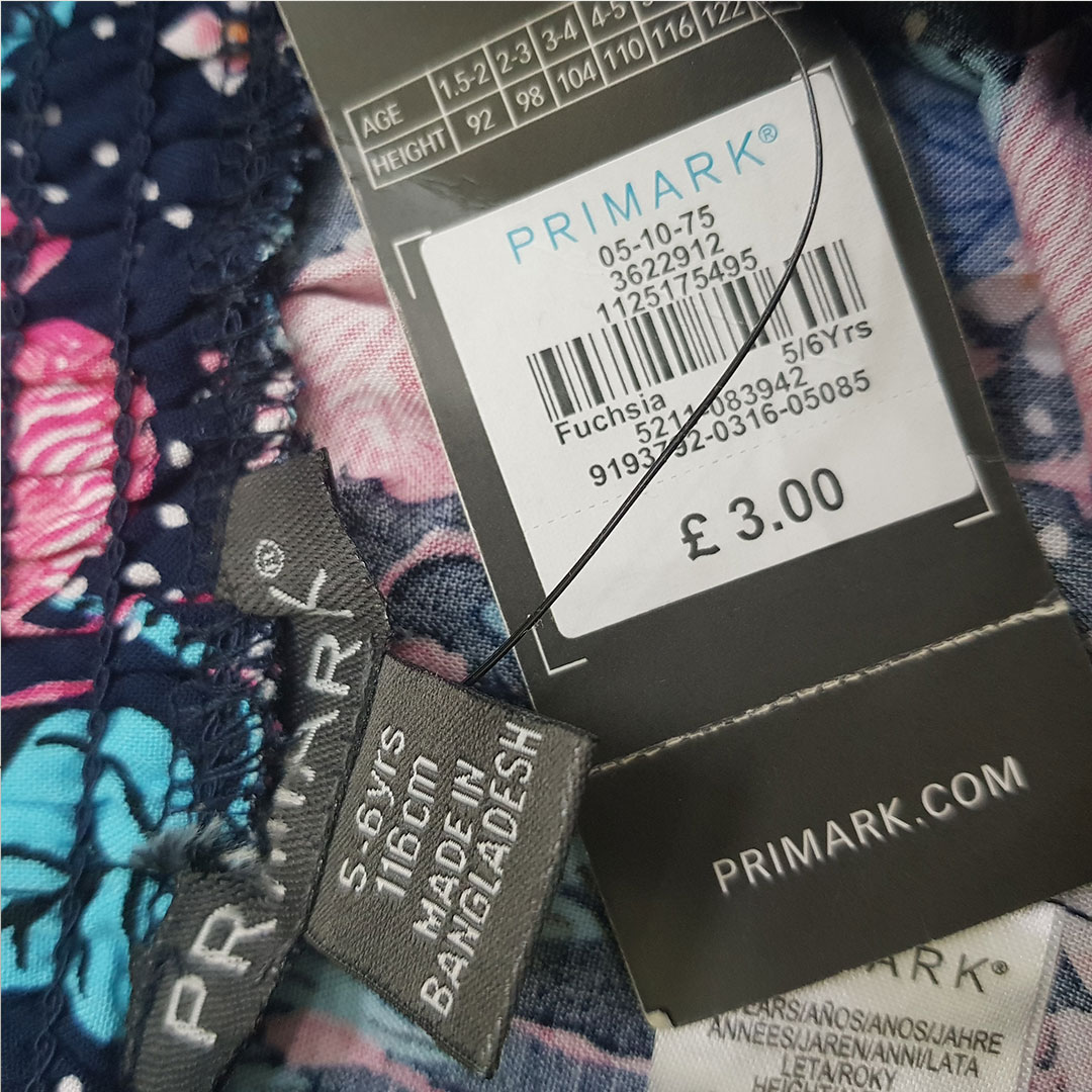 شورتک دخترانه 28613 سایز 4 تا 15 سال مارک Primark