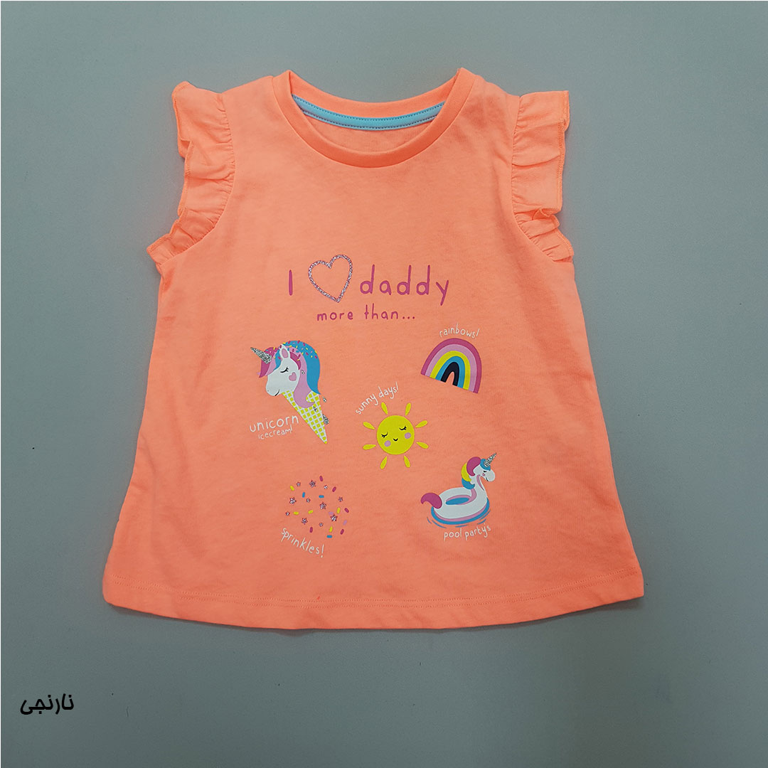 تی شرت دخترانه 28881 سایز 9 ماه تا 11 سال مارک KIDS
