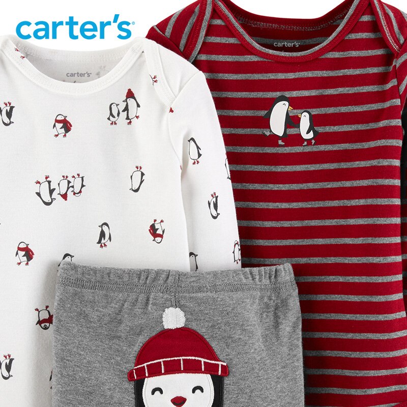 ست سه تکه پسرانه 28330 سایز 6 تا 24 ماه کد 3 مارک Carters