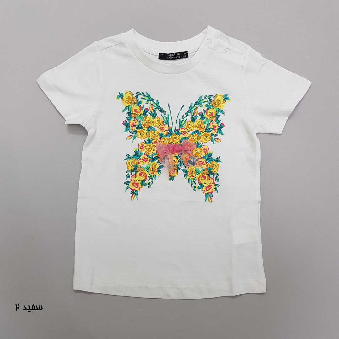 تی شرت دخترانه 28707 سایز 4 تا 12 سال مارک FABELIC   *