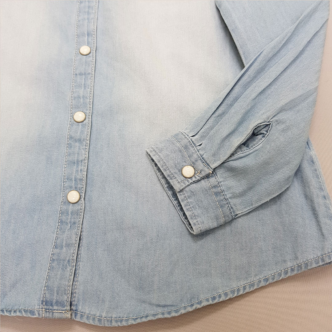 پیراهن جینز کاغذی دخترانه 29383 سایز 4 تا 14 سال مارک LC WALKIKI
