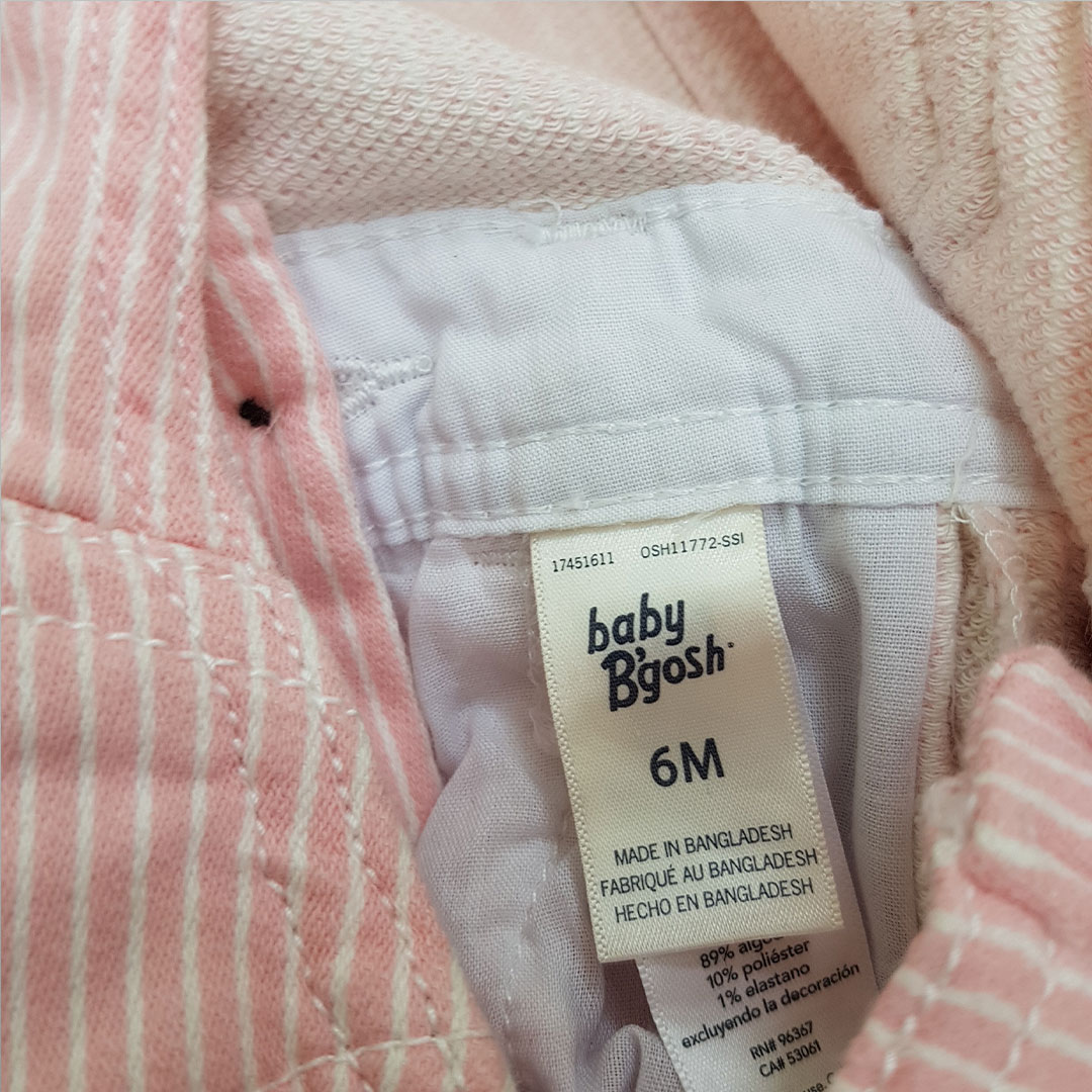 پیشبندار جینز دخترانه 29372 سایز 3 تا 24 ماه مارک BABY BGOSH