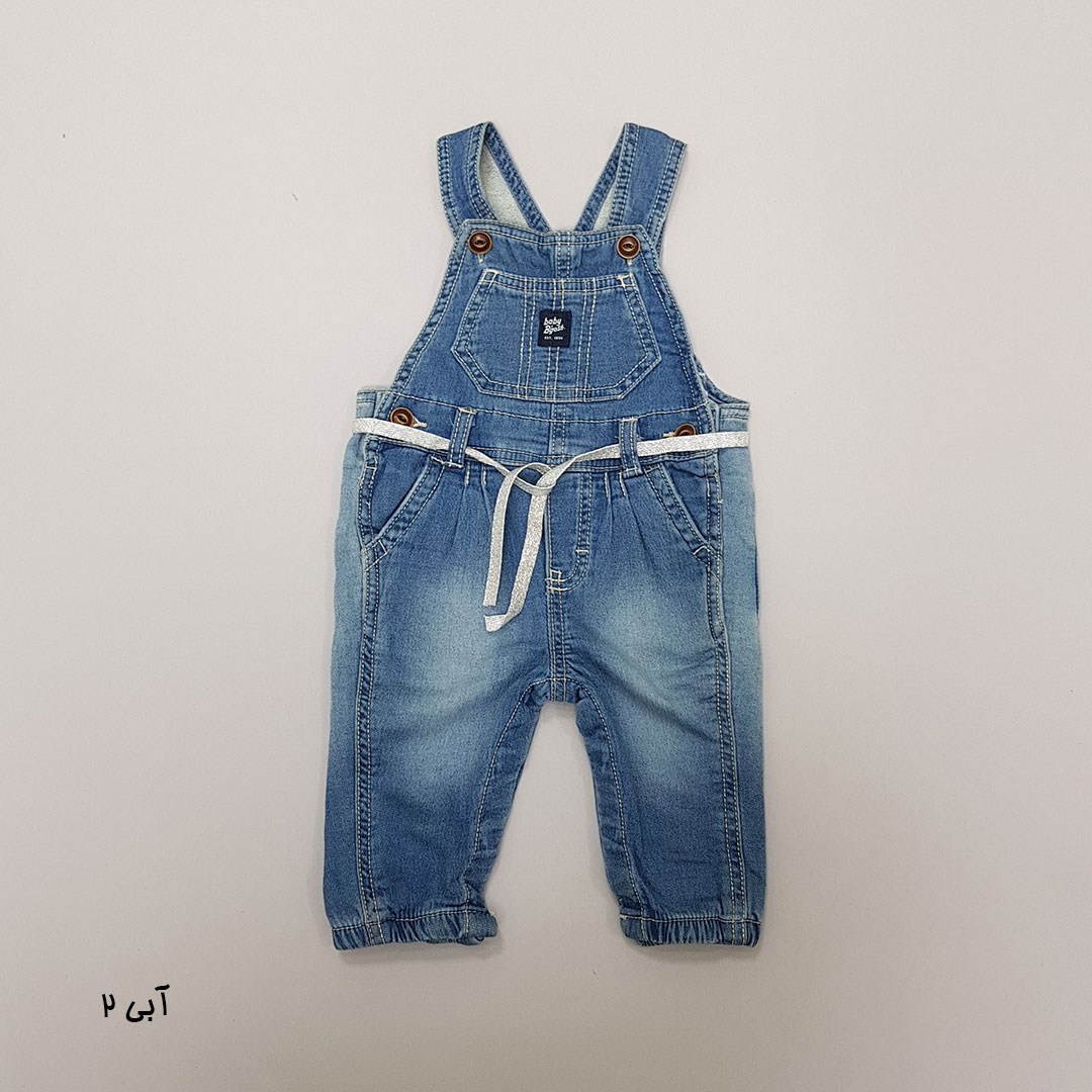 پیشبندار جینز دخترانه 29372 سایز 3 تا 24 ماه مارک BABY BGOSH