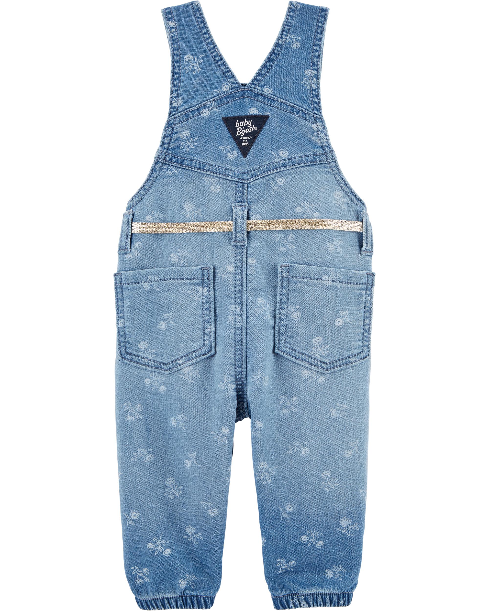 پیشبندار جینز دخترانه 29372 سایز 3 تا 24 ماه مارک BABY BGOSH