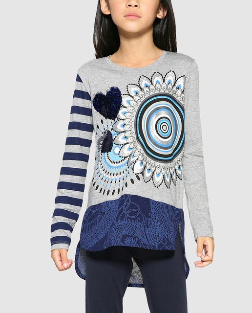 بلوز دخترانه 29663 سایز 3 تا 14 سال مارک Desigual