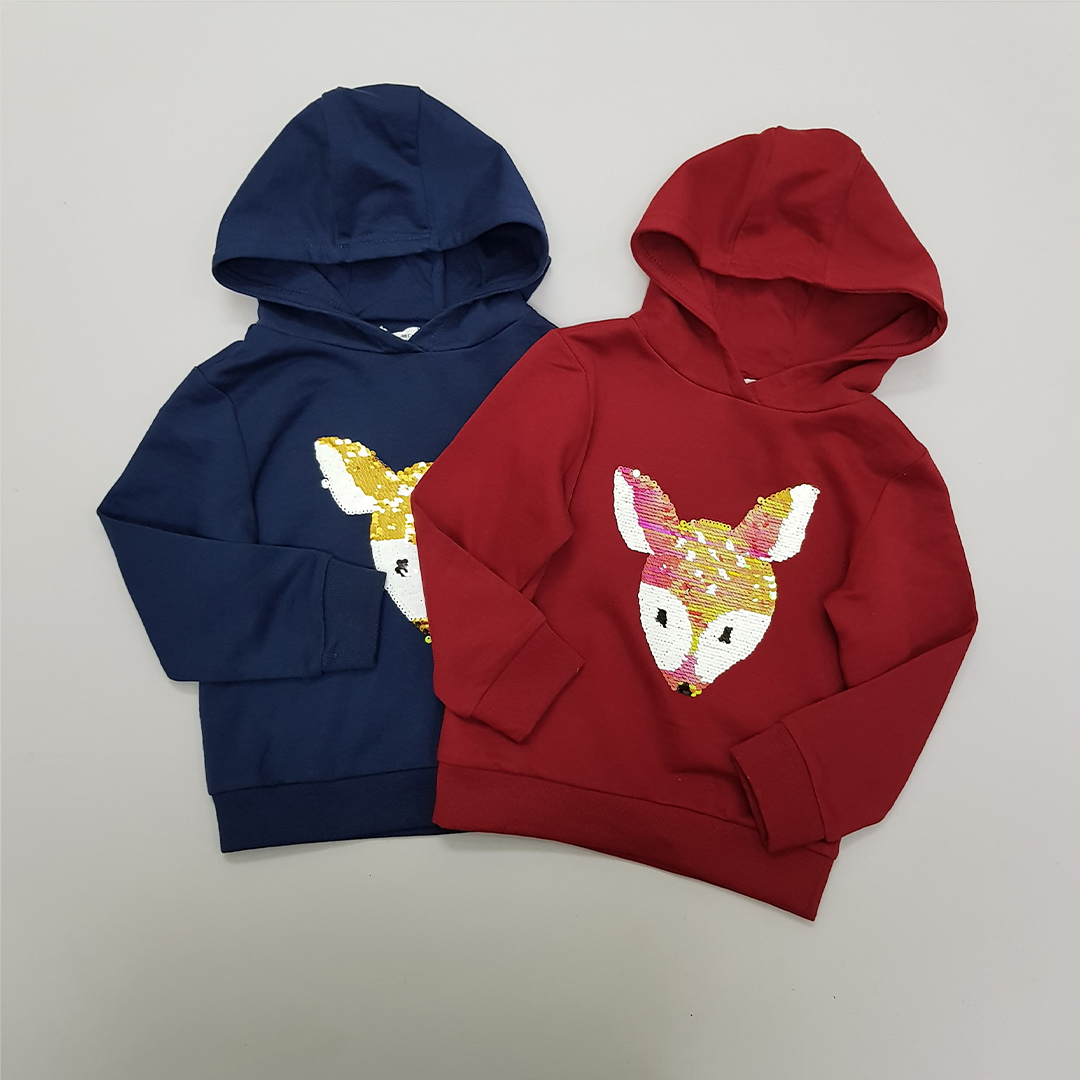 پلیور کلاه دار دخترانه 29774 سایز 2 تا 10 سال مارک FOX&BUNNY