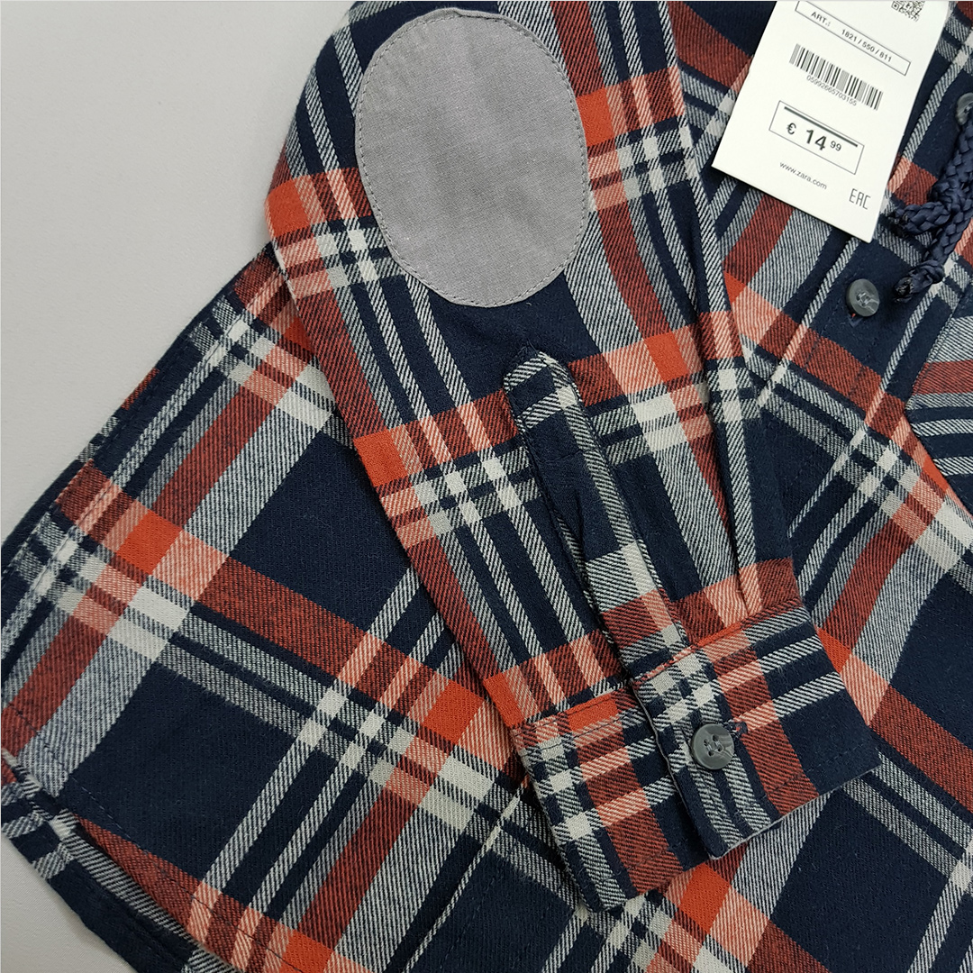 پیراهن کلاه دار پسرانه 29944 سایز 2 تا 12 سال کد 2 مارک ZARA