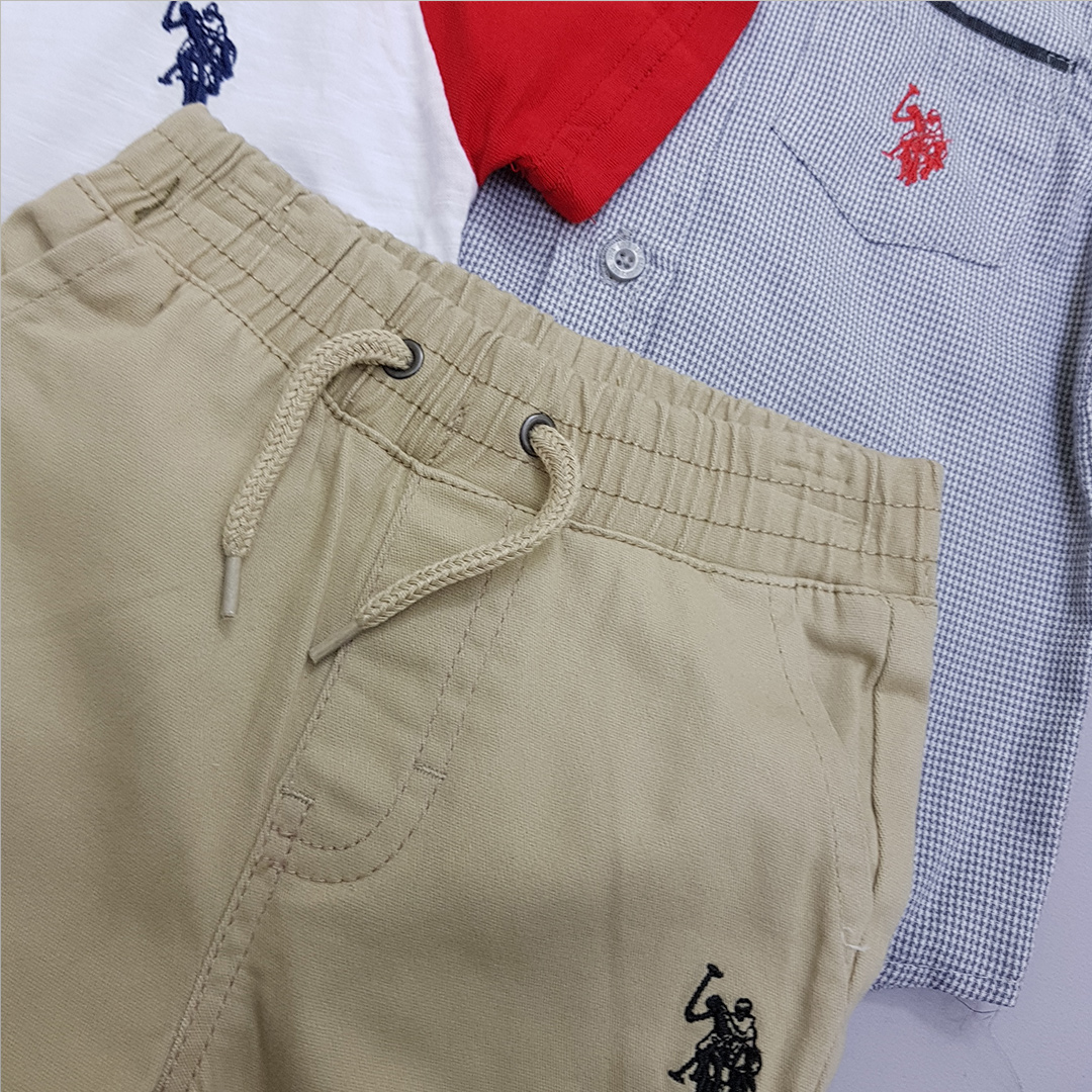 ست سه تکه پسرانه 27519 سایز 12 ماه تا 7 سال مارک US POLO ASSN