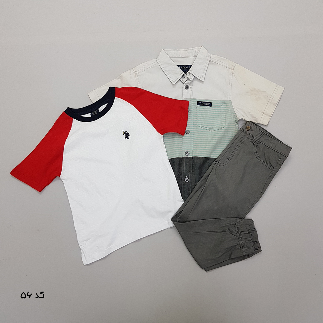 ست سه تکه پسرانه 27519 سایز 12 ماه تا 7 سال مارک US POLO ASSN