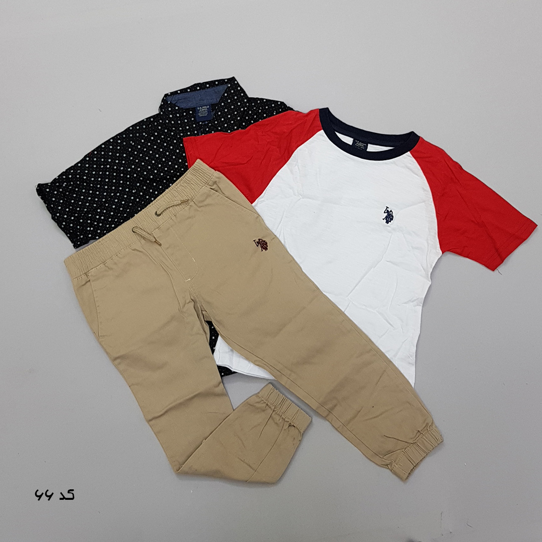 ست سه تکه پسرانه 27519 سایز 12 ماه تا 7 سال مارک US POLO ASSN