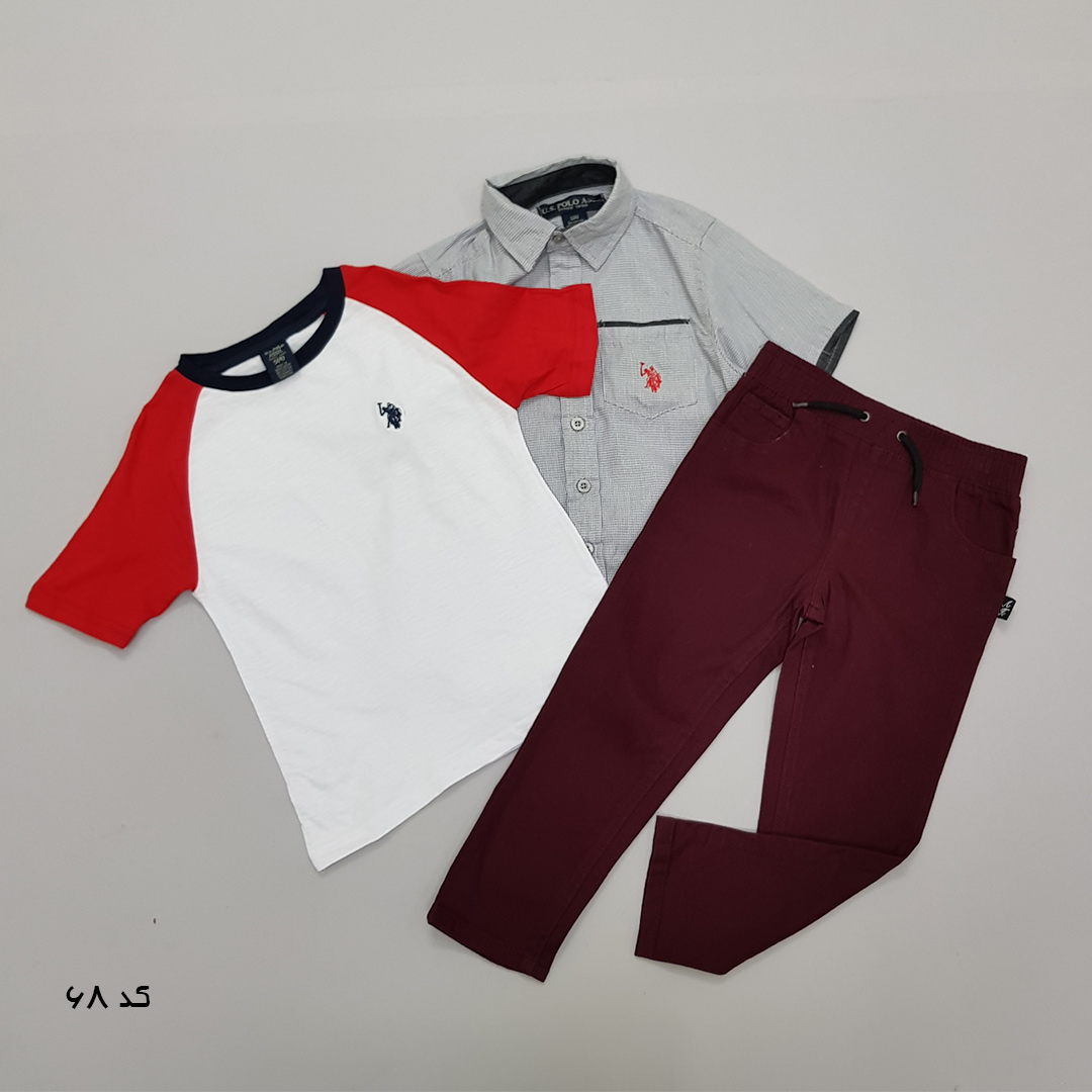 ست سه تکه پسرانه 27519 سایز 12 ماه تا 7 سال مارک US POLO ASSN