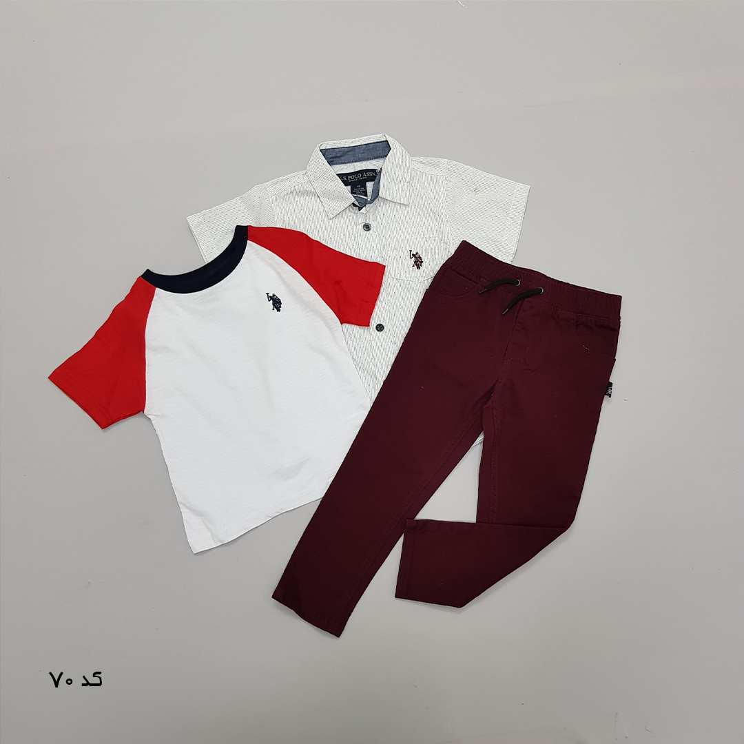 ست سه تکه پسرانه 27519 سایز 12 ماه تا 7 سال مارک US POLO ASSN