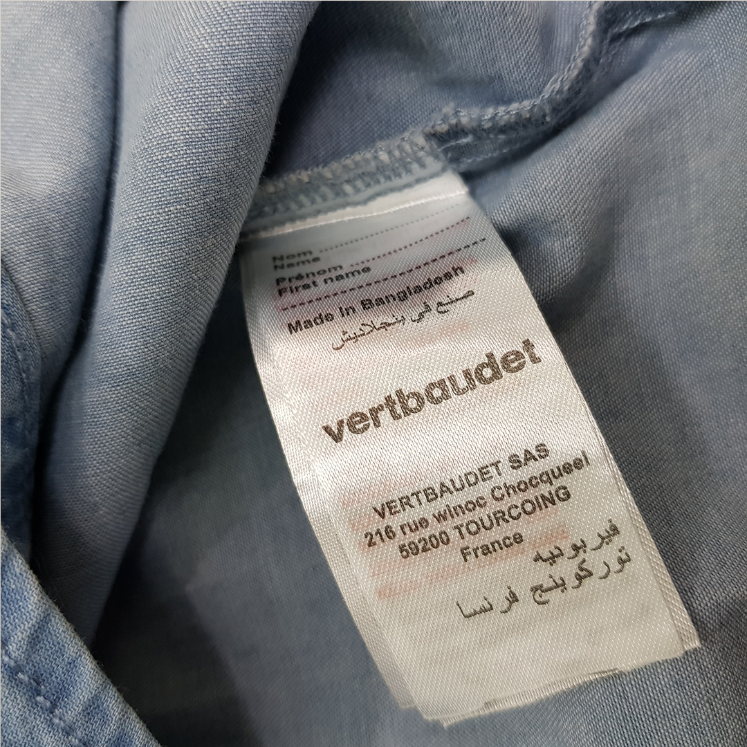 پیراهن جینز دخترانه 30273 سایز 2 تا 14 سال مارک VERT BAUDET