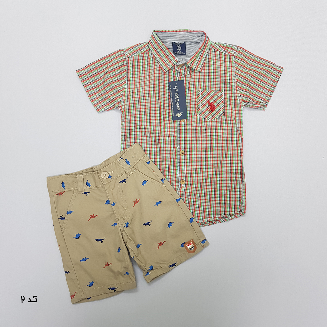 ست پسرانه 30727 سایز 2 تا 8 سال مارک US POLO