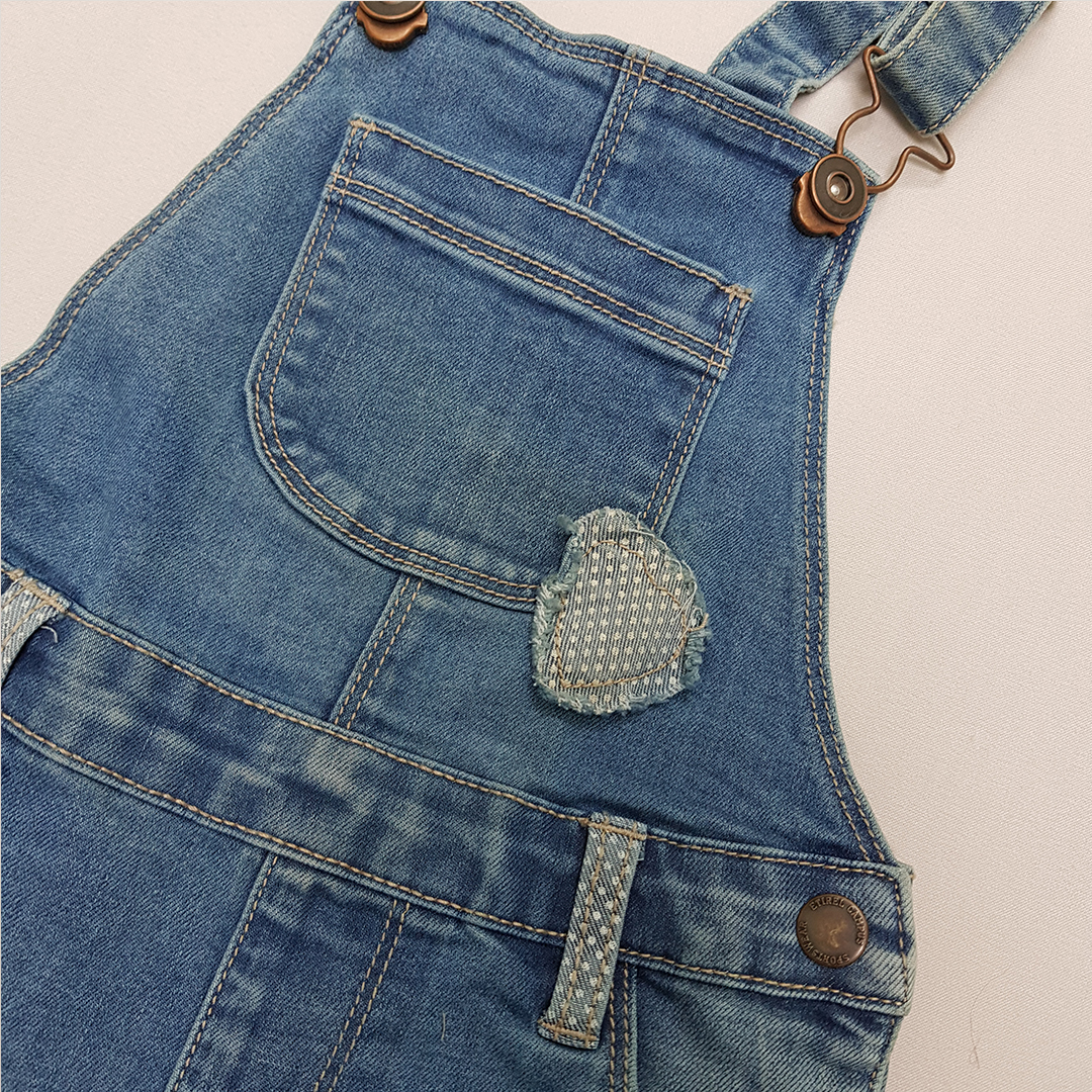 پیشبندار جینز دخترانه 31096 سایز 9 تا 36 ماه