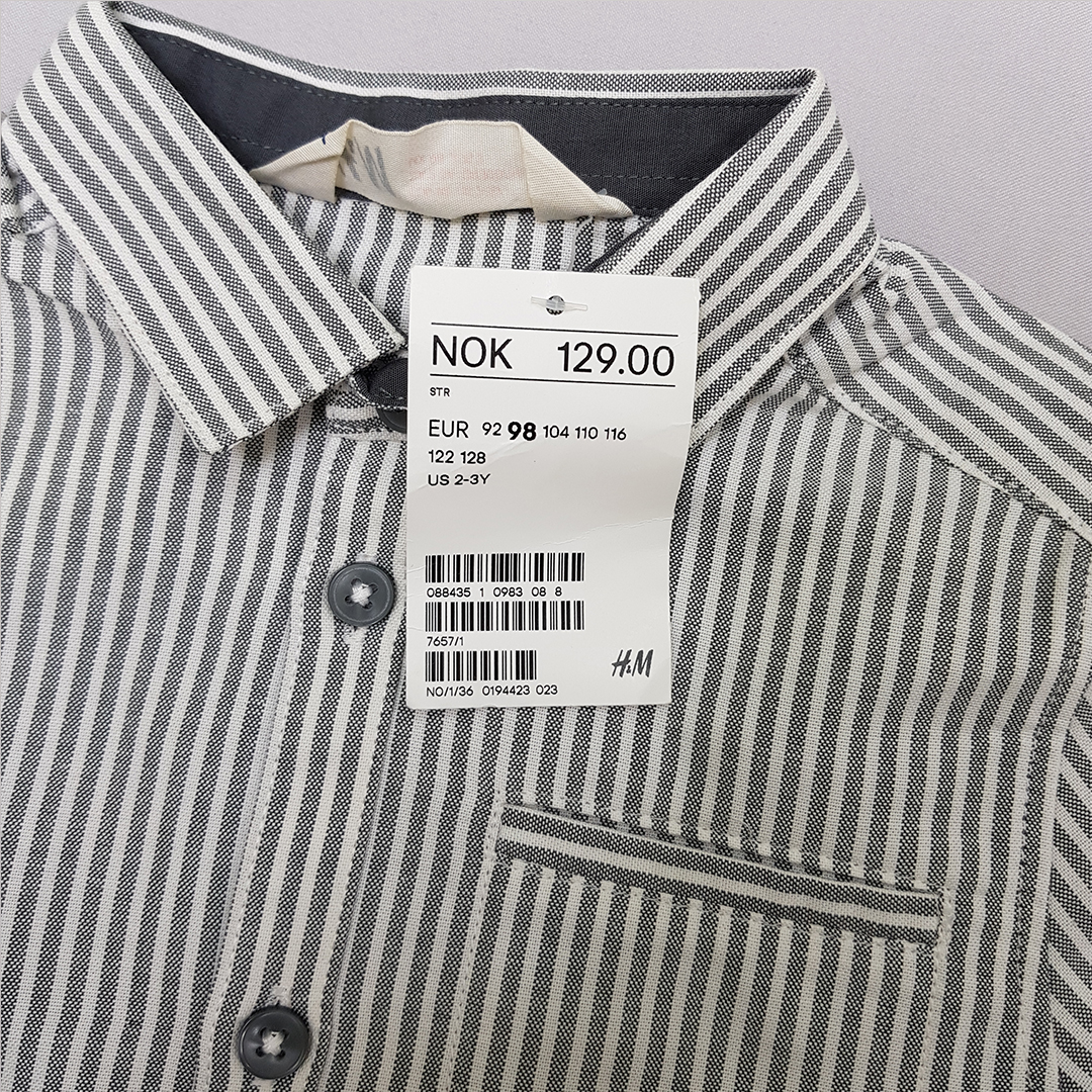 پیراهن پسرانه 31210 سایز 1.5 تا 9 سال مارک H&M   *
