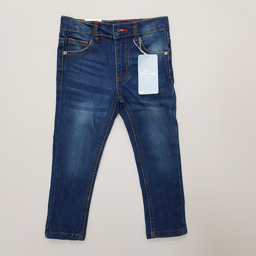 شلوار جینز پسرانه 31190 سایز 2 تا 10 سال مارک Harvest