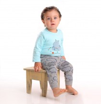 دو تیکه زیردکمه دار و شلوار پسرانه مارک light سایز 1 تا 9 ماه کد 6001902