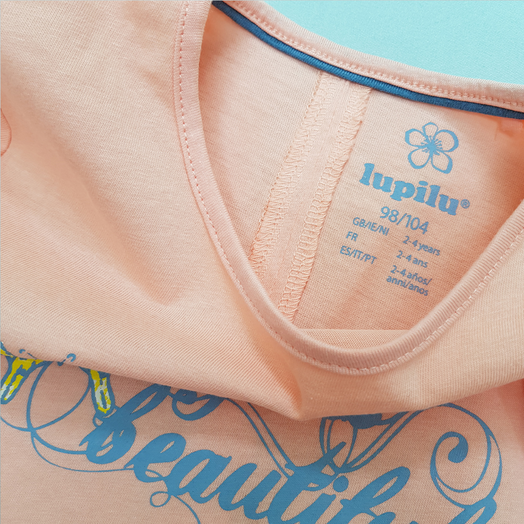 تی شرت دخترانه 31612 سایز 18 ماه تا 6 سال مارک LUPILU