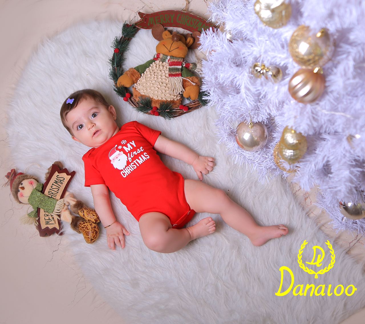 لباس سه تیکه کودک مدل کریسمس دانالو طرح جدید کد 2204284
