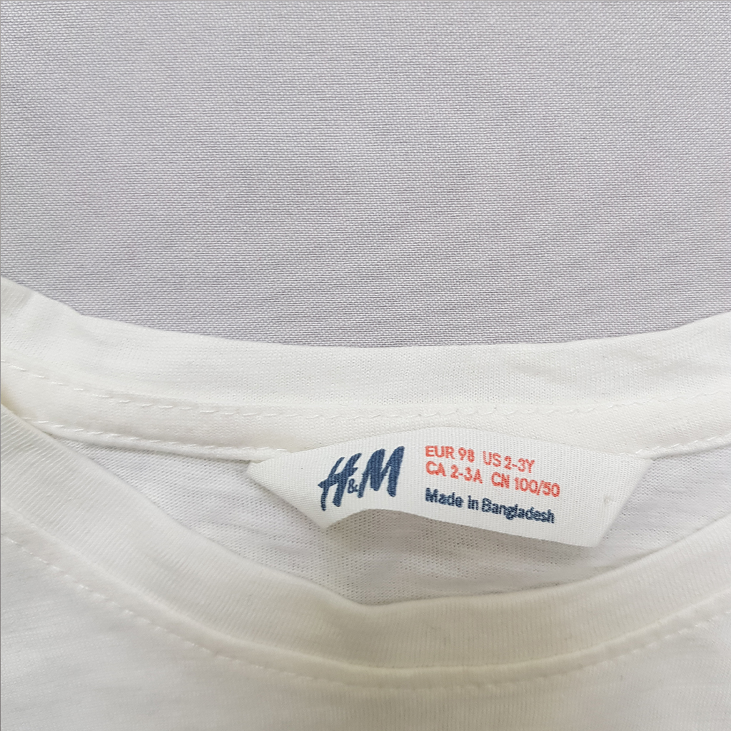 تی شرت دخترانه 32006 سایز 2 تا 11 سال مارک H&M