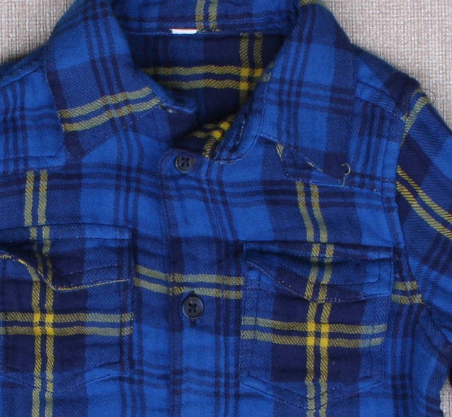 پیراهن گرم لاینردار پسرانه 18411 سایز 12 ماه تا 3 سال 