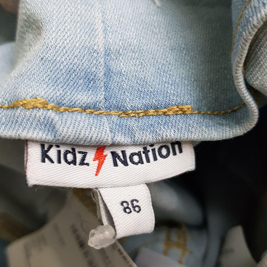 پیشبندار جینز 32386 سایز 12 ماه تا 4 سال مارک KIDZ NATION