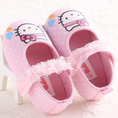 پاپوش دخترانه 50033 سایز 0 تا 12 ماه مارک HELLO KITTY