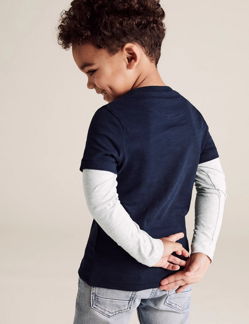 بلوز پسرانه 32550 سایز 2 تا 7 سال کد 2 مارک M&S