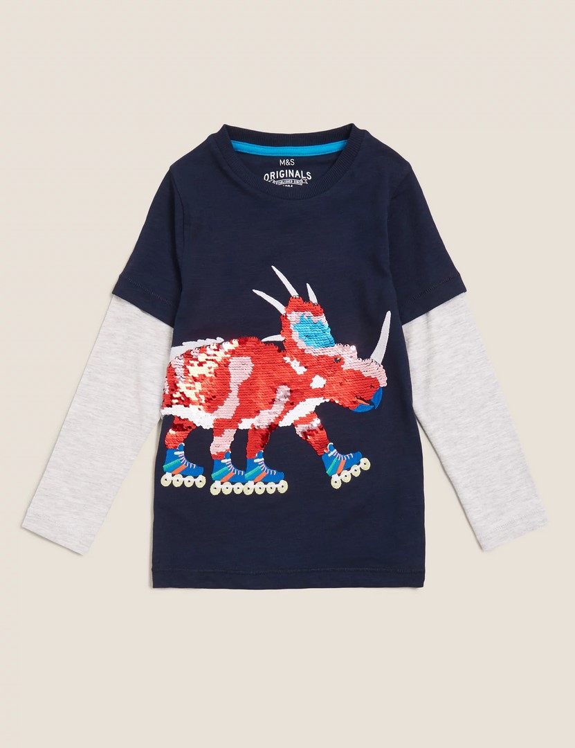 بلوز پسرانه 32550 سایز 2 تا 7 سال کد 2 مارک M&S