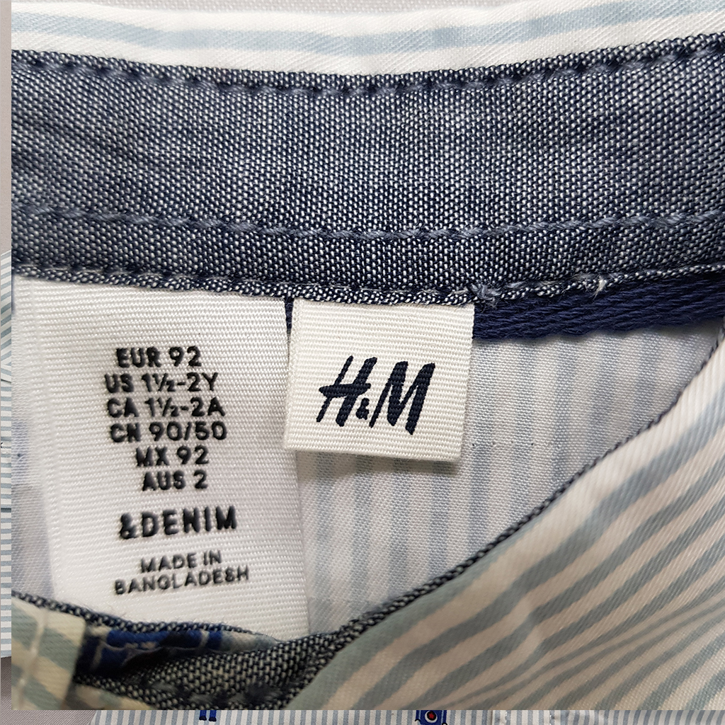پیراهن پسرانه 32543 سایز 1.5 تا 9 سال مارک H&M