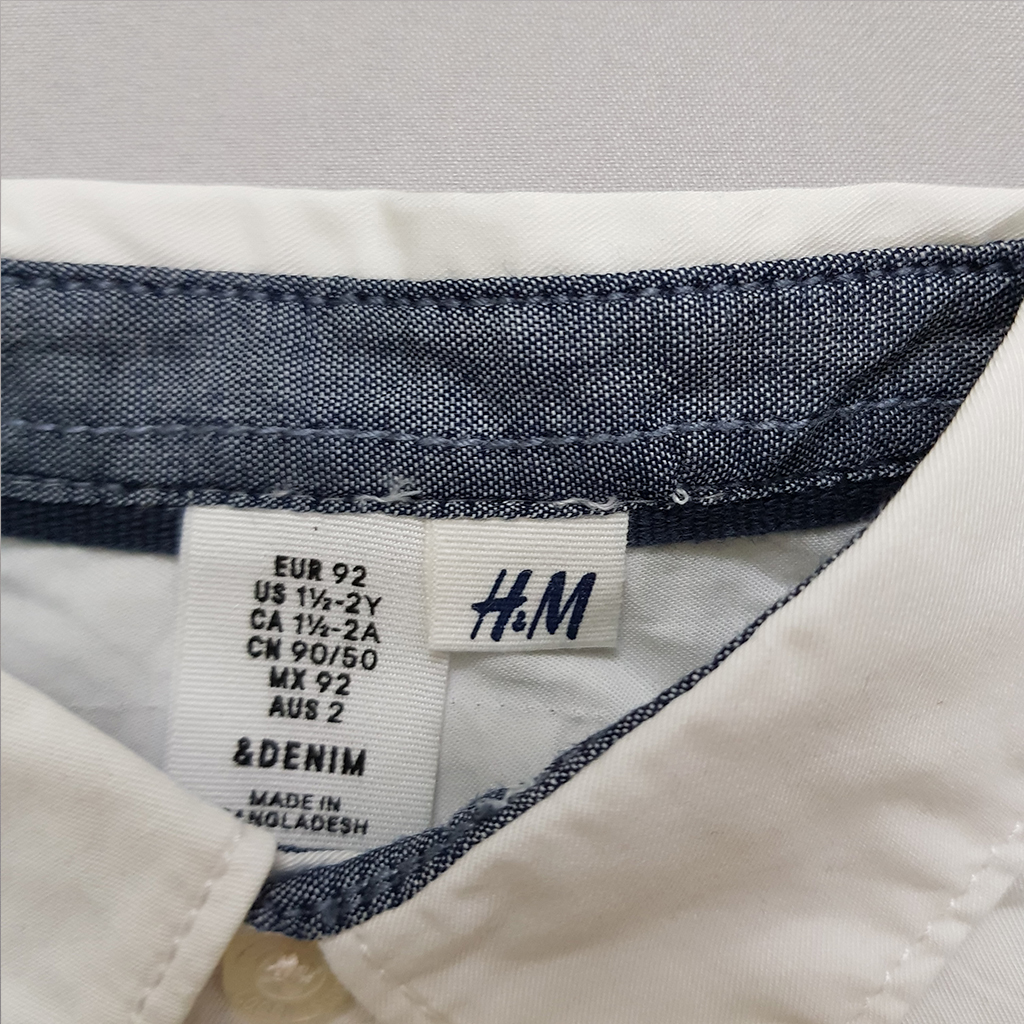 پیراهن پسرانه 32524 سایز 1.5 تا 14 سال مارک H&M