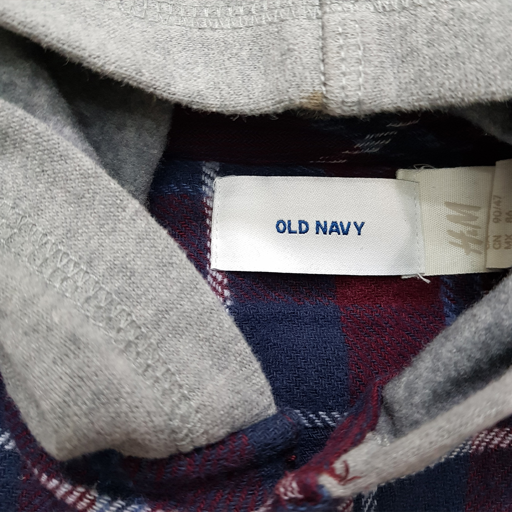 پیراهن گرم کلاه دار پسرانه 32531 سایز 12 ماه تا 10 سال مارک OLDNAVY   *