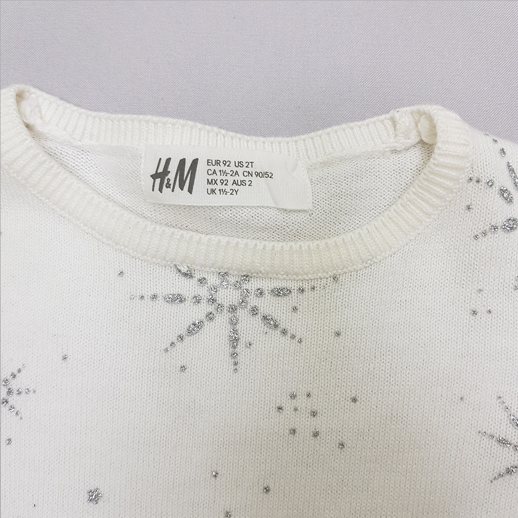 بافت دخترانه 32604 سایز 1.5 تا 8 سال مارک H&M