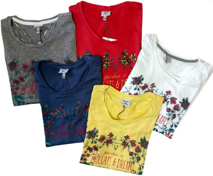 تی شرت آستین کوتاه زنانه 25089 سایز S,M,L,XL مارک PIAZAITALIA
