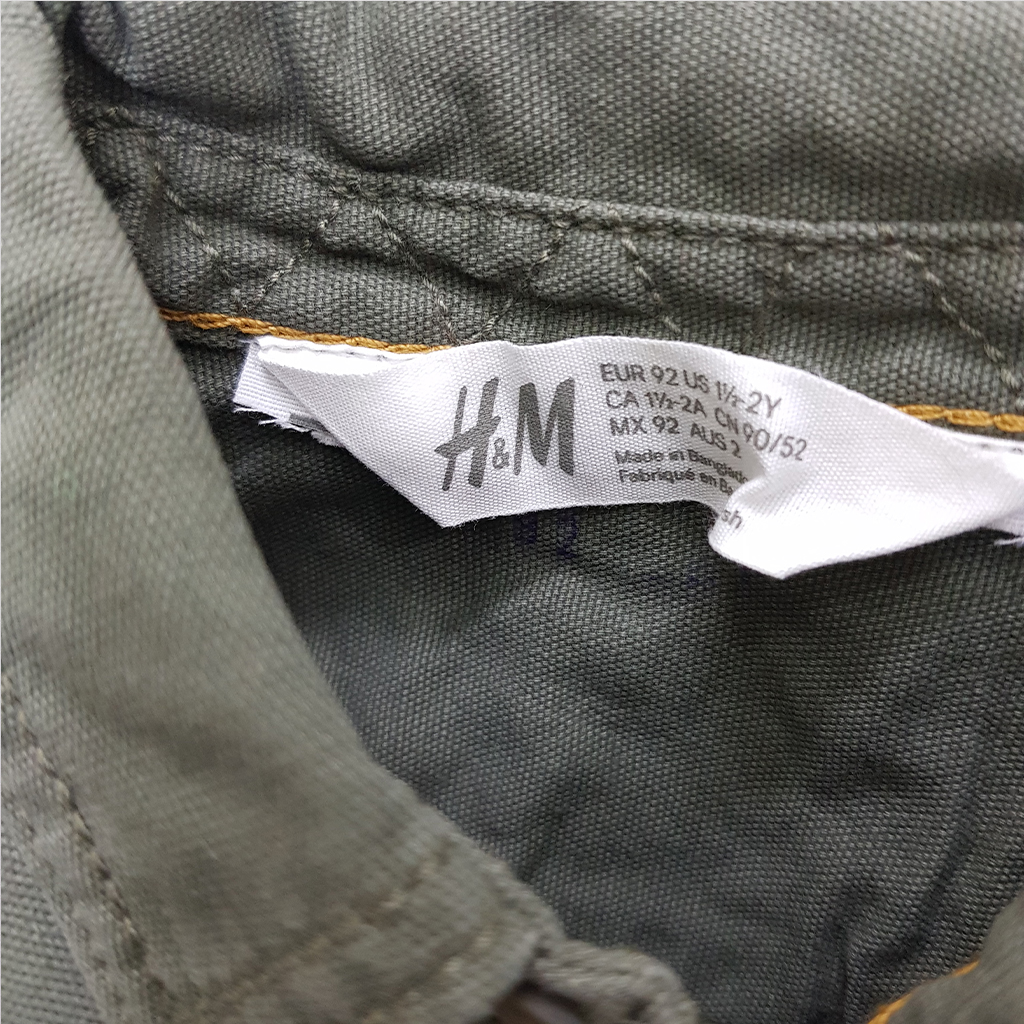 پیراهن جینز پسرانه 32886 سایز 1.5 تا 9 سال مارک H&M