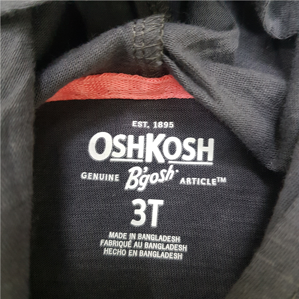 بلوز کلاه دار دخترانه 33024 سایز 3 ماه تا 5 سال مارک OSHKOSH