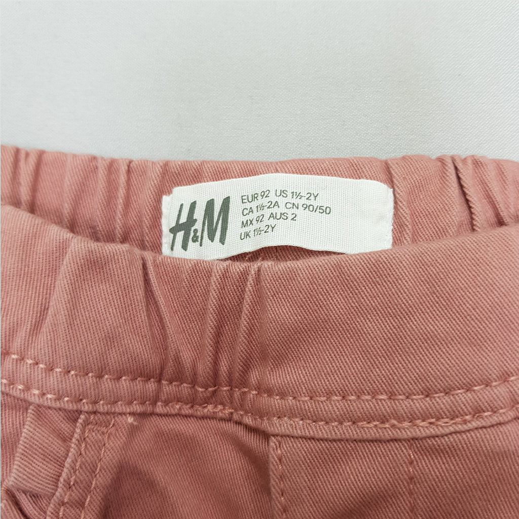 شلوار کتان دخترانه 32555 سایز 1.5 تا 10 سال مارک H&M