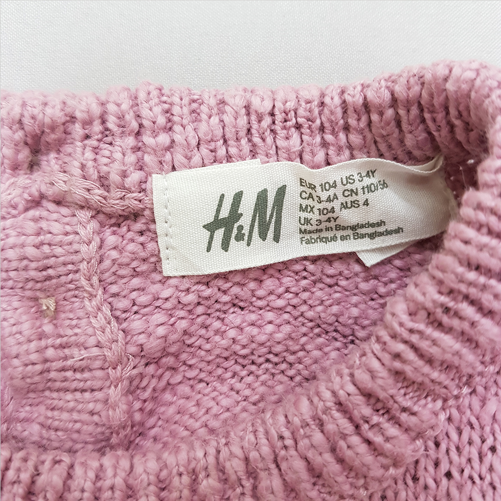 بافت دخترانه 32548 سایز 9 ماه تا 6 سال مارک H&M