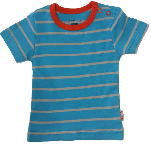 تی شرت آستین کوتاه پسرانه 15258 سایز بدو تولد تا 6 ماه مارک BAAT CO