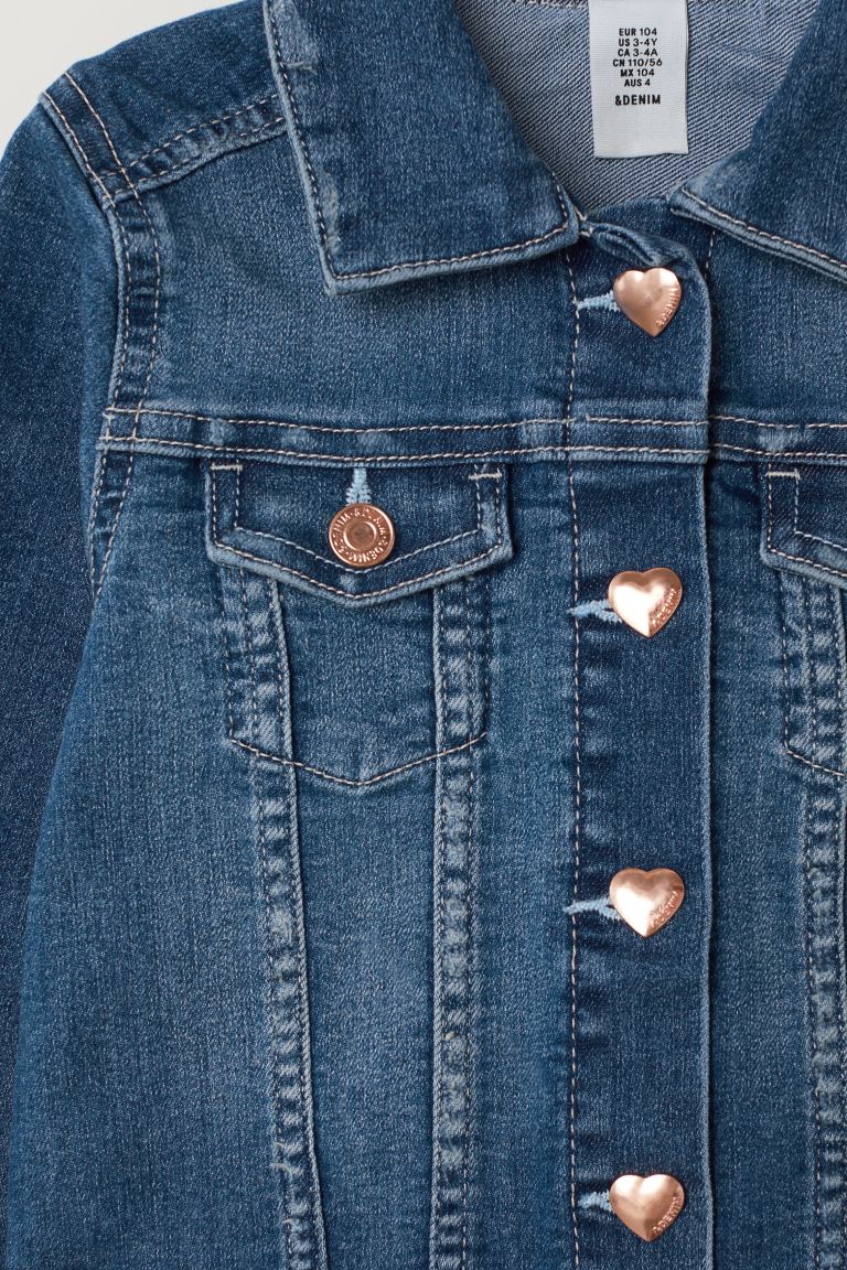 کت جینز دخترانه 33437 سایز 1.5 تا 10 سال مارک H&M