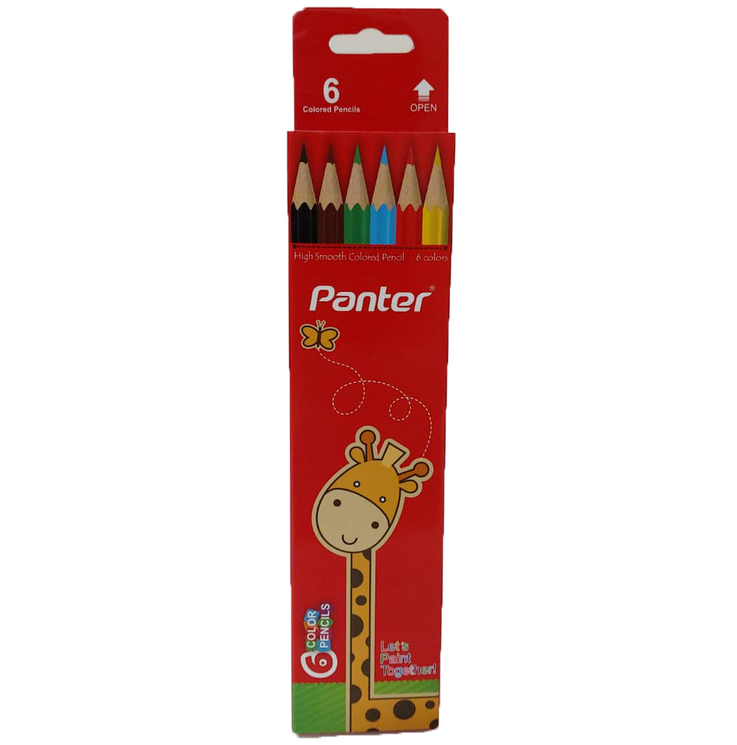 مداد رنگی  6 تای (panter) کد 60907