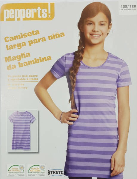 تی شرت دخترانه 15283 سایز 6 تا 14 سال مارک PEPPESTS