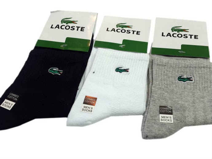 جوراب نیم ساق  3 عددی 500101 مارک LACOSTE