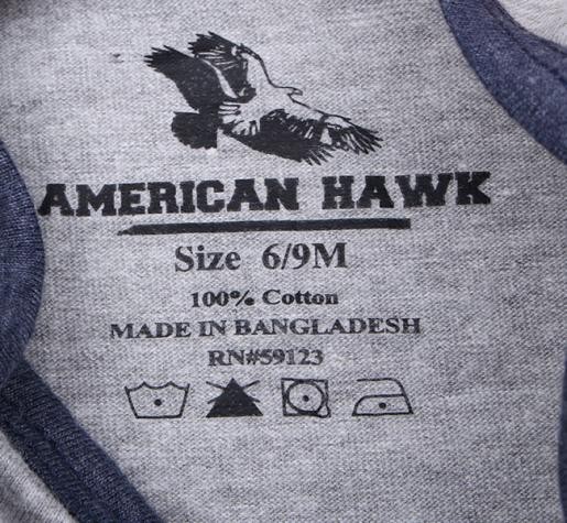 ست سه تکه پسرانه 11813 سایز 6 ماه تا 10 سال کد 13 مارک AMERICAN HAWK