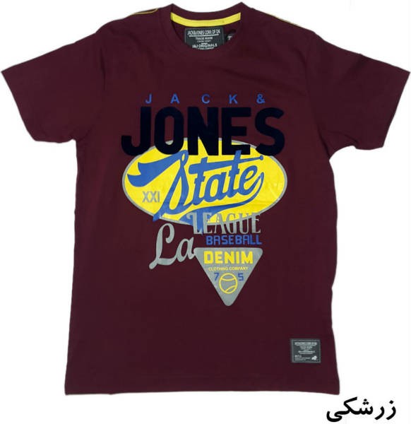 تی شرت آستین کوتاه مردانه 35074 سایز S,M,L,XL مارک JACK JONES