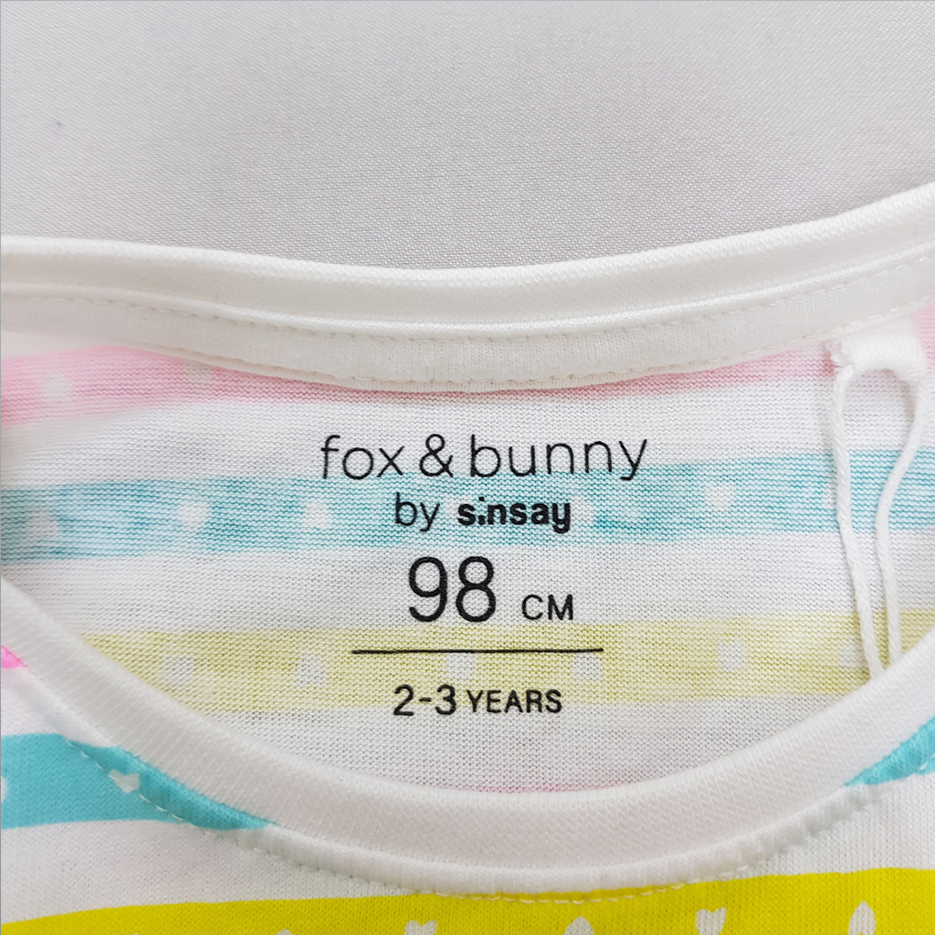 تی شرت دخترانه 34887 سایز 1.5 تا 8 سال مارک FOX&BUNNY